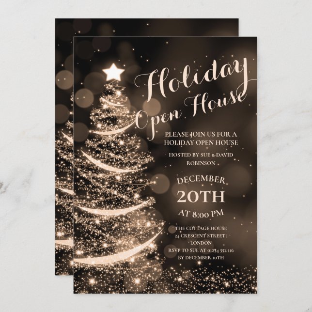 Invitation Gold Holiday Open House (Devant / Derrière)