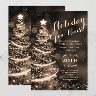 Invitation Gold Holiday Open House