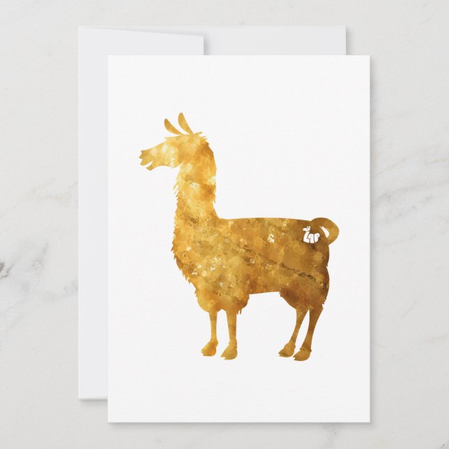 Invitation Gold Llama (Devant)