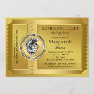Invitation Gold Masquerade