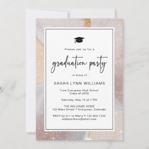 Invitation Gold Modern Graduation Party