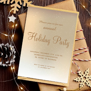 Invitation Gold ombre affaires vacances d'entreprise