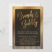 Gold Ombre Barn Bois Brunch & Bubbly