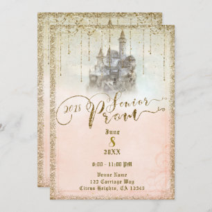 Invitation Gold Parties scintillant Storybook Castle Senior P