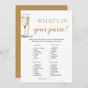 Invitation Gold Pearls & Prosecco Ce qui est dans votre jeu d