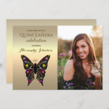 Gold Photo Quinceanera 15e anniversaire
