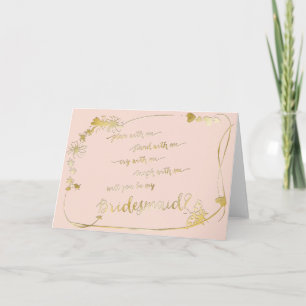 Invitation Gold Rose - Serez-Vous Mon Mariage De Femme D'Accu