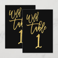 Gold Script Wild Birthday Party Table Numéro 1