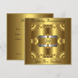 Invitation Gold Silver Anniversaire