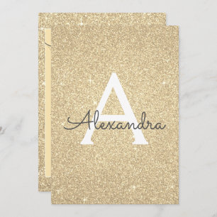 Invitation Gold Sparkle Parties scintillant 13e Treize Annive