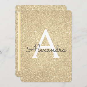 Invitation Gold Sparkle Parties scintillant Fille fête d'anni