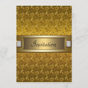 Invitation Gold Swirls Gold All Occasion Party Modèle