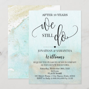 Invitation Gold turquoise Nous faisons toujours Ocean Mariage