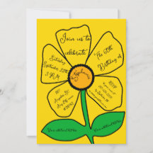 Golden 60th Birthday Gold Doodle Flower