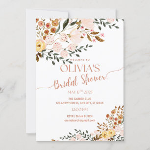 Invitation Golden Automne Botaniques Bridal Showboat Invitati