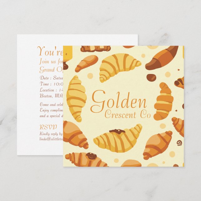 Invitation Golden Crescent Co (Devant / Derrière)