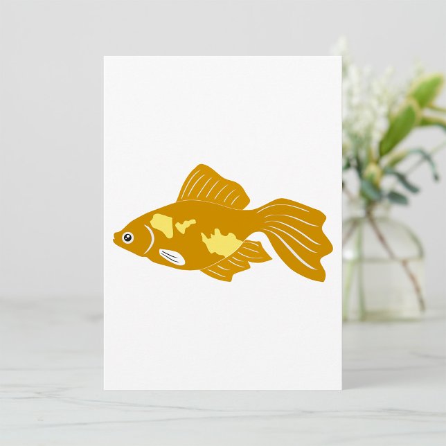 Invitation Golden Guppy Fish Cute Tropical Aquarium Fish (Créateur téléchargé)