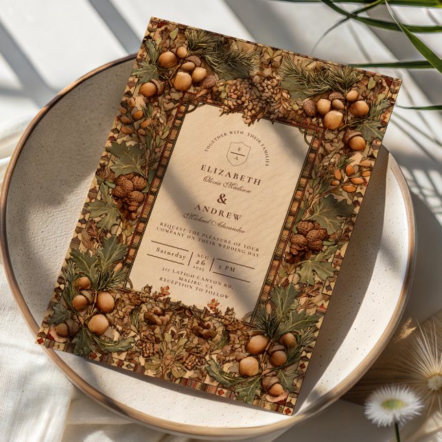 Invitation Golden Oak Forest Wedding (Créateur téléchargé)