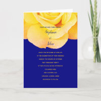 Golden Orange Yellow Rose Marine bleu Mariage Flor