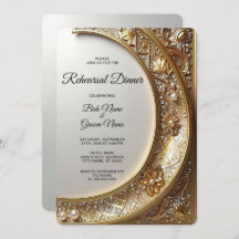 Golden Ornate Frame Rehearsal Dinner