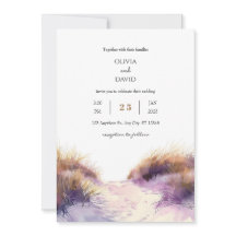 Golden Purple Sunset Sandy Dunes Beach Mariage