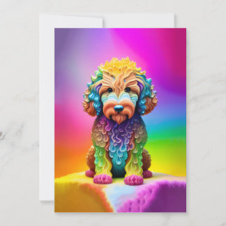 Invitation Goldendoodle Puppy Child's Birthday Party