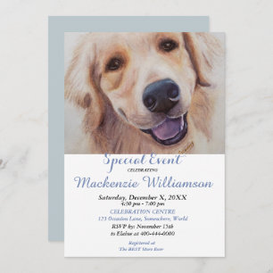 INVITATION GOLDLEN LAB SOUHAITE UN JOLI ANNIVERSAIRE
