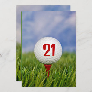 Invitation Golf 21e fête d'anniversaire