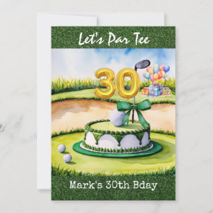 Invitation Golf 30e anniversaire Par tee trente