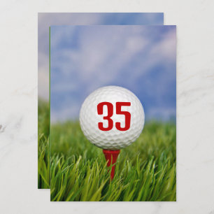 Invitation Golf 35e fête d'anniversaire