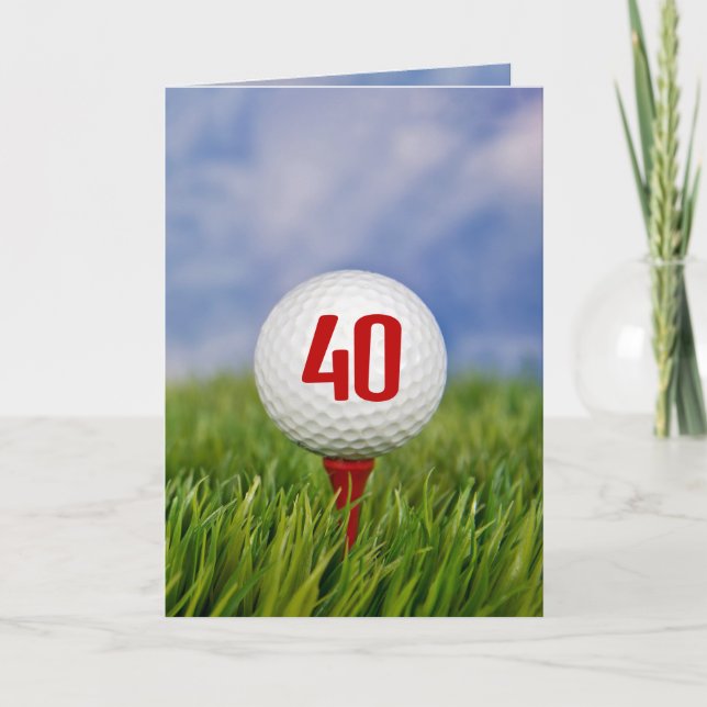 Invitation Golf 40e fête d'anniversaire (Devant)