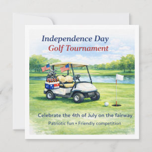 Invitation Golf 4 juillet Jour de l'Indépendance 