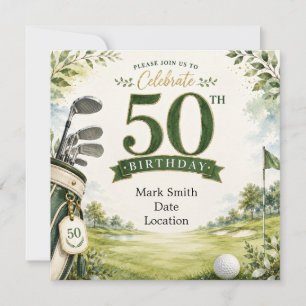 Invitation Golf 50e Anniversaire