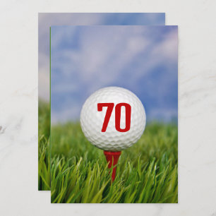 Invitation Golf 70e fête d'anniversaire