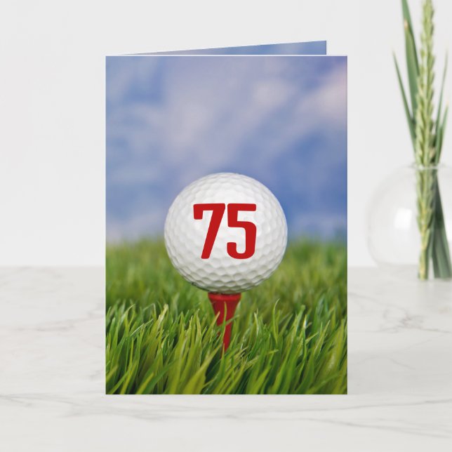 Invitation Golf 75e fête d'anniversaire (Devant)