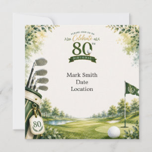 Invitation Golf 80e Anniversaire