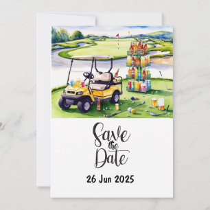 Invitation Golf Anniversaire Décor de fête sur le parcours