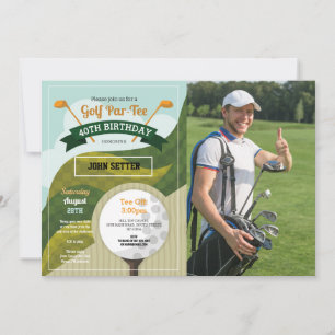 Invitation Golf Anniversaire Fête N'importe quel âge Golf Pho