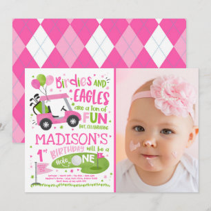 Invitation Golf Anniversaire Trou en un Golf 1er Anniversaire