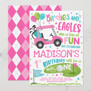 Invitation Golf Anniversaire Trou en un Golf 1er Anniversaire