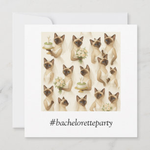 Invitation Golf BACHELORETTE pour Amoureux de les chats