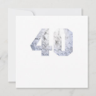 Invitation Golf Ball 40 e Anniversaire Célébration Sport Cade