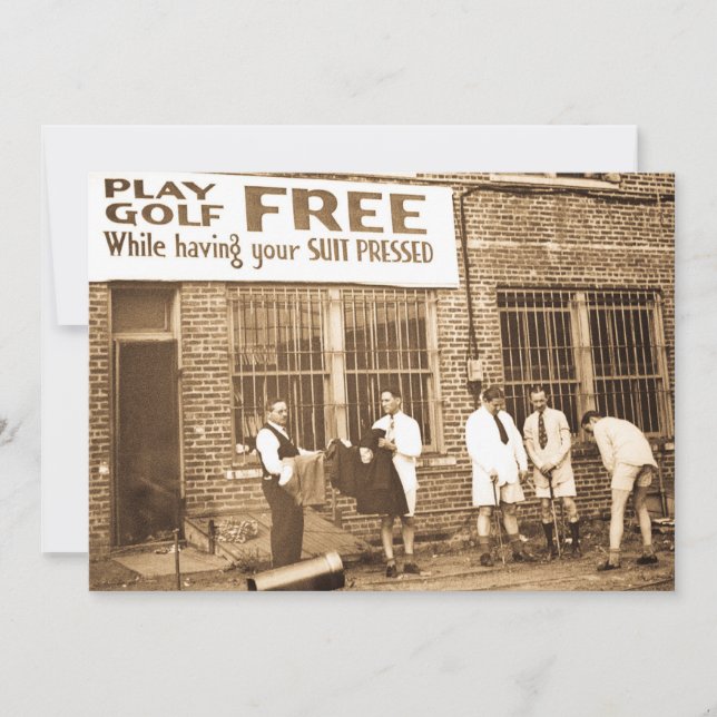 Invitation Golf de jeu libre (tout en faisant presser votre (Devant)