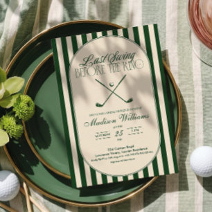 Invitation Golf "Dernier Swing avant la Bague" Baby Shower de