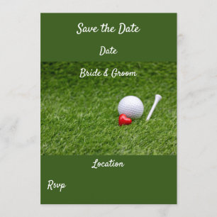 Invitation Golf Enregistrer la date