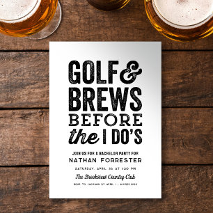 Invitation Golf et bières avant le simple enterrement de vie 