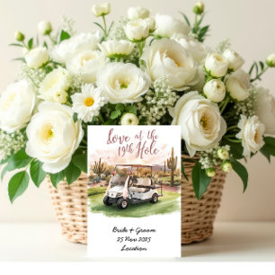 Invitation Golf Faisons la Fête ! Mariage de Golf en Arizona