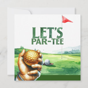 Invitation Golf Faisons la Fête sur le Vert de Putting Par-Te