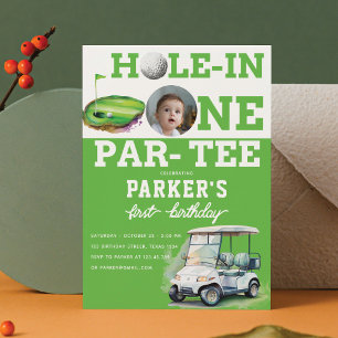 Invitation Golf First Birday Partee Photo