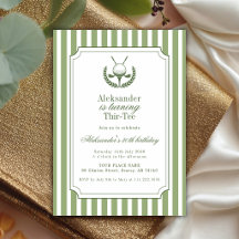 Golf Green Thir-Tee 30th Outdoor Adult Birthday